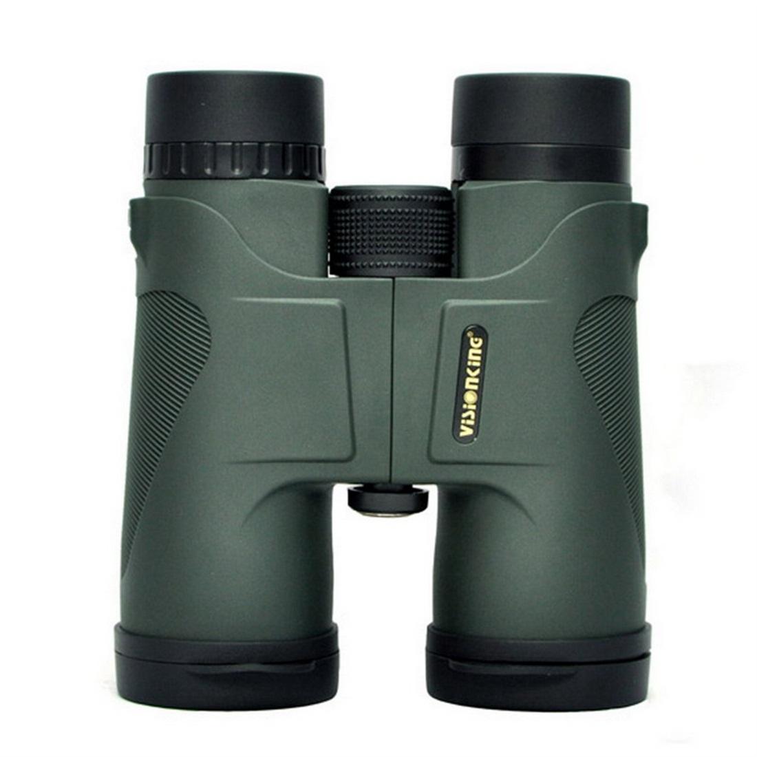 Vision King - Binoculars Waterproof Design Outdoor Sports Use Birdwatching Hunting 10x42, Cloth Bag, Green