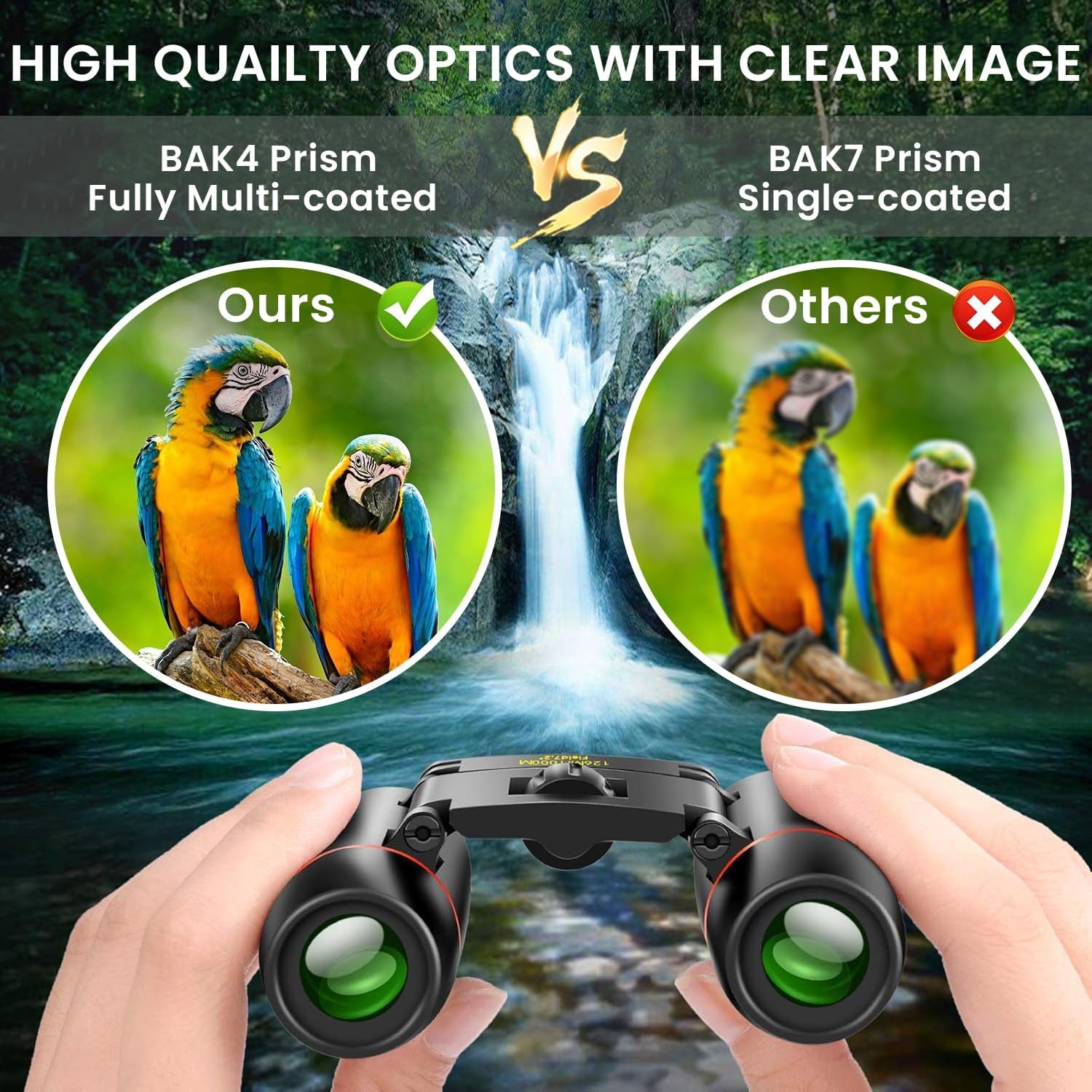 12X25 Small Pocket Binoculars Compact Adults,Mini Kids Binoculars Boys for Bird Watching,Concert Theater Opera