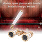 Opera Binoculars Theater Glasses Opera Glasses Binoculars 3X25 Magnification BK7 Optical Glass Lens Central Focus with Handle for Adults Kids Women in Concerts Theaters (White)