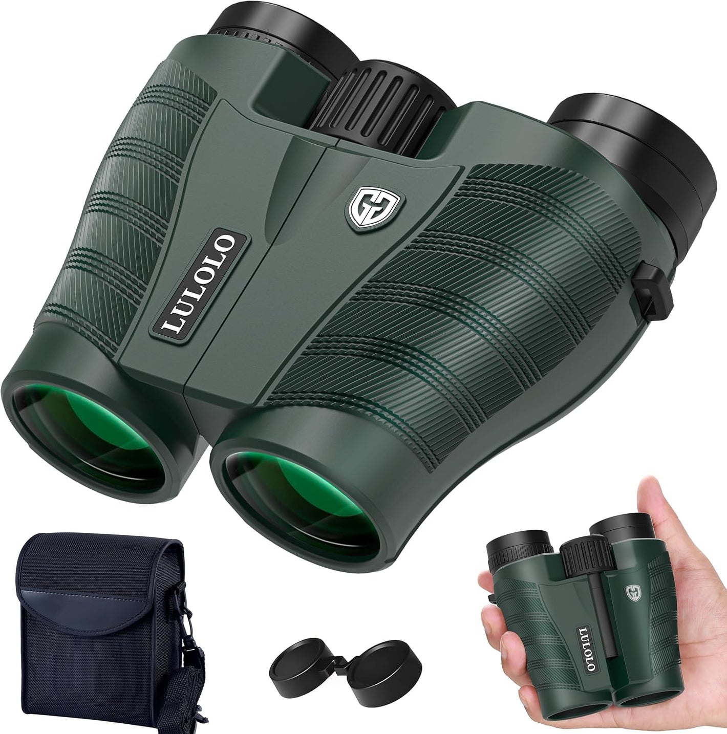 25X32 Compact UHD Binoculars for Adults - Small Binoculars with Clear Low Light Vision - Super Bright Lightweight & Waterproof Binocular for Bird Watching Travel Hunting
