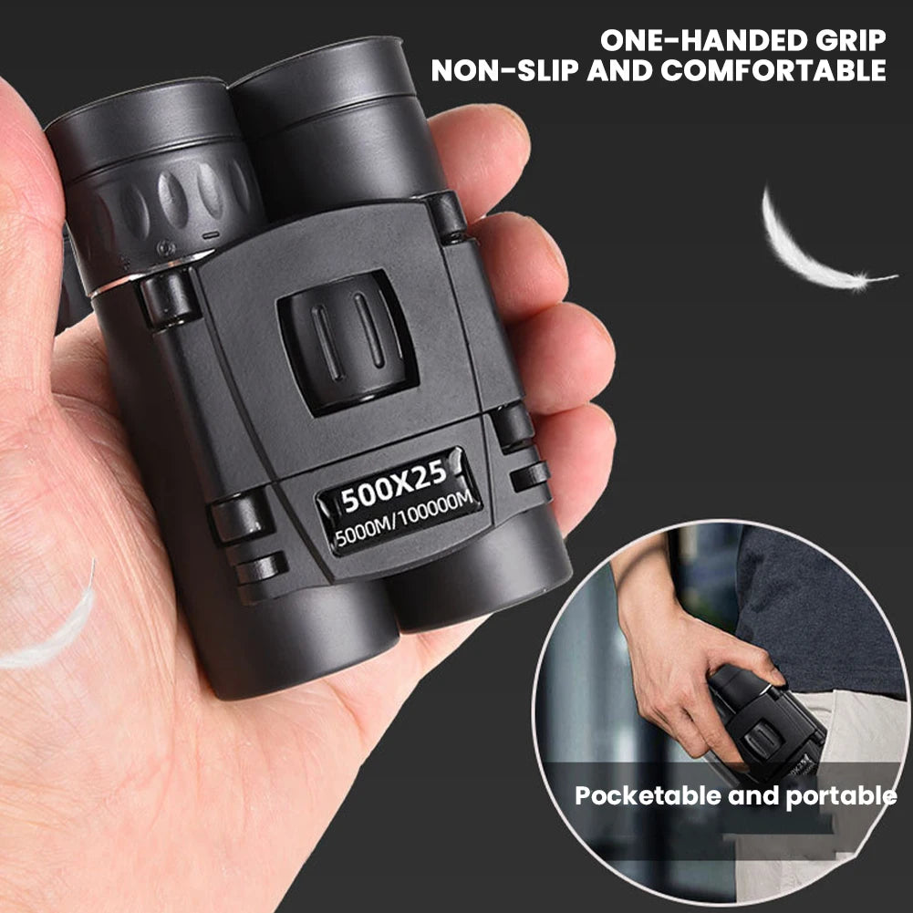 500X25 Binoculars Long Range Telescope Portable Binoculars HD Powerful Binoculars Camping Hunting Birdwatching Equipment