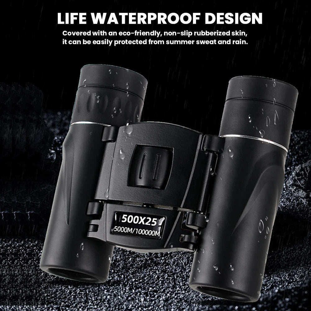500X25 Binoculars Long Range Telescope Portable Binoculars HD Powerful Binoculars Camping Hunting Birdwatching Equipment