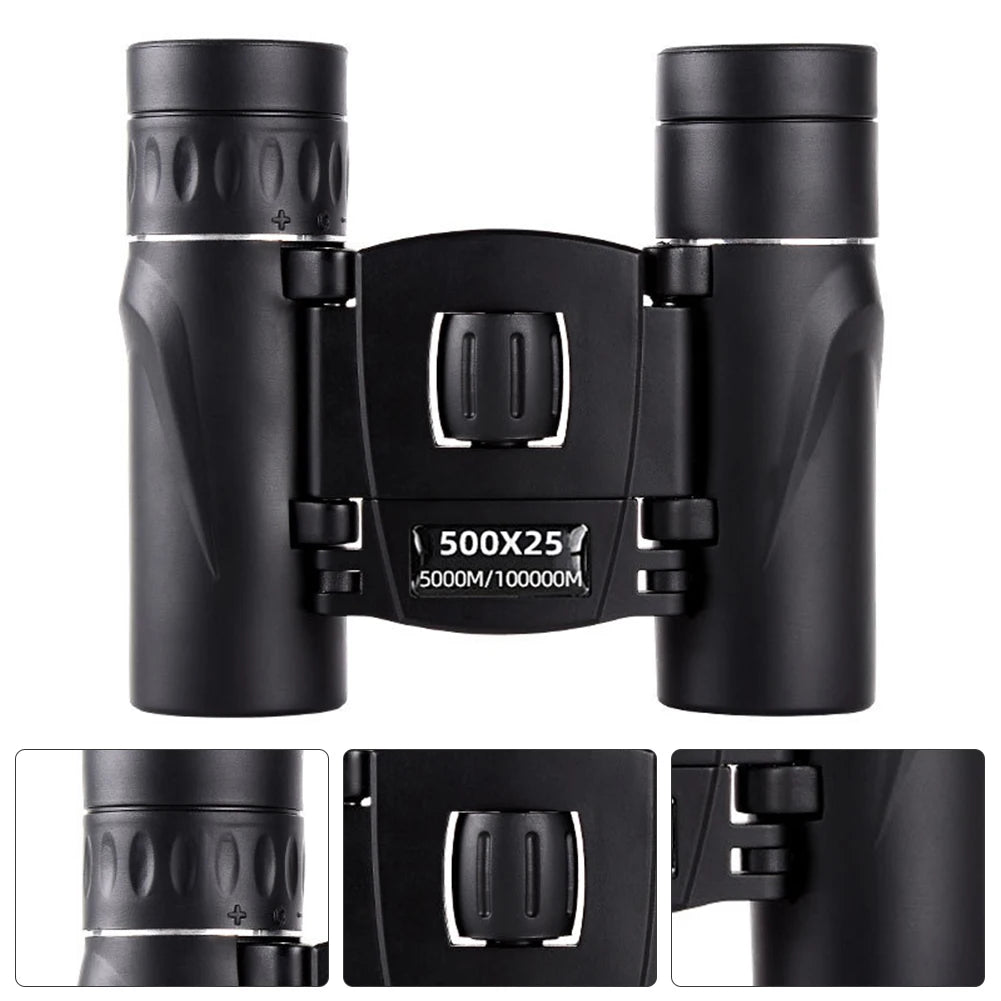 500X25 Binoculars Long Range Telescope Portable Binoculars HD Powerful Binoculars Camping Hunting Birdwatching Equipment