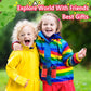 Kids Binoculars Best Gifts for 3-12 Years Boys Girls High-Resolution Optics Shockproof Mini Compact Binocuolar Toys Folding Small Telescope for Bird Watching Camping Outdoor Play