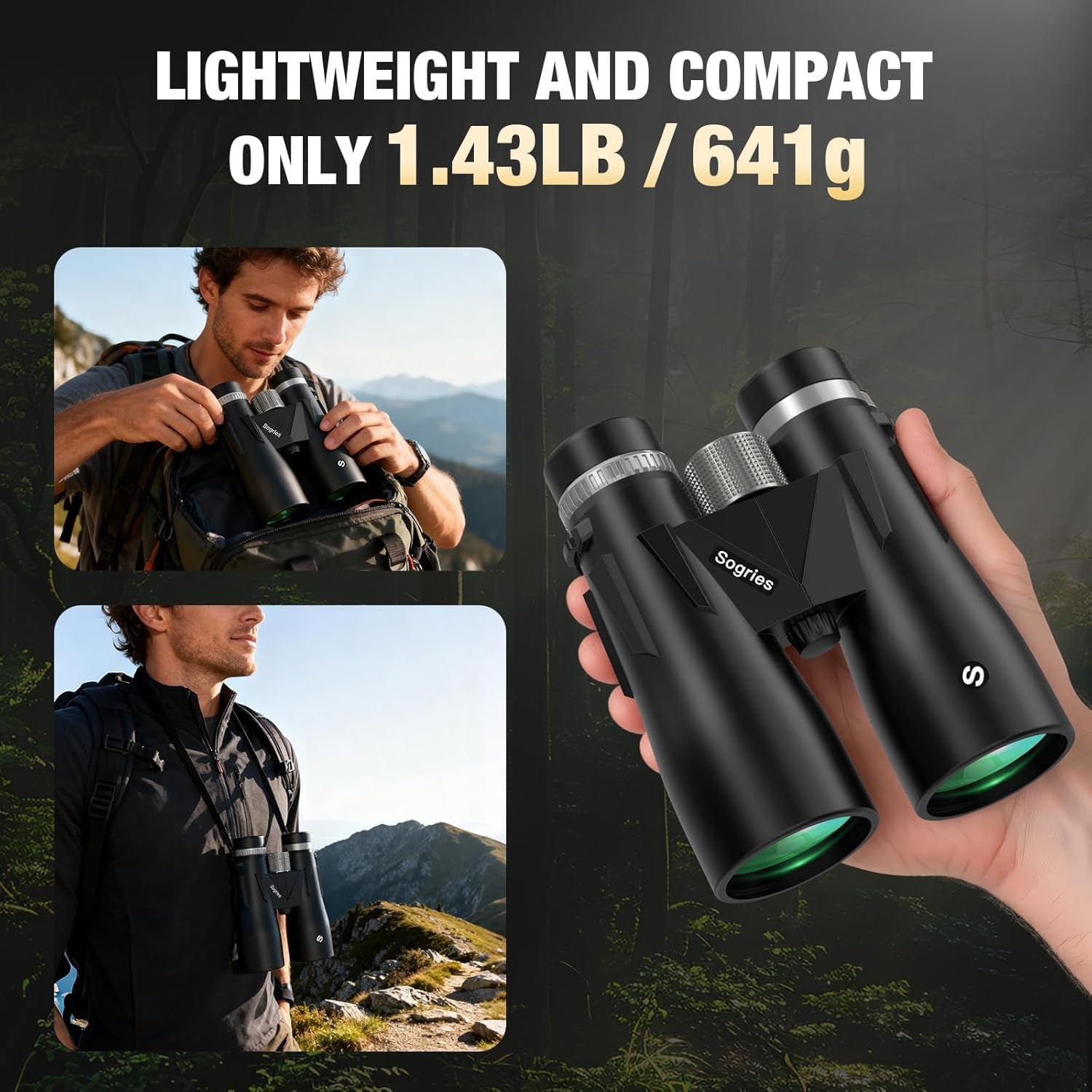 15X52 High Power Binoculars for Adults High Powered Bird Watching | Binoculars for Cruise Ship Whale Watching Travel Sports Hunting Concert Birding Compact Waterproof Long Range Binoculars