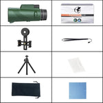 80X100 HD Zoom Monocular Telescope - Powerful Long Range Binoculars for Hunting and Camping with Tripod and Phone Clip