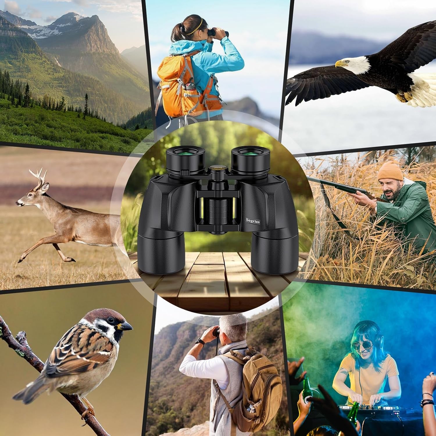 8X40 Binoculars for Adults High Powered Binoculars for Bird Watching Long Distance IPX7 Waterproof Fully Multi-Coated BAK4 Prism Optics for Hunting Travel Birding Stargazing