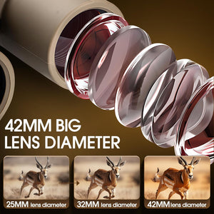12X42 HD Binoculars for Adults High Powered Binoculars with Upgraded Phone Adapter Waterproof Compact Binocular for Bird Watching Hunting Outdoor Sports Concerts Mud