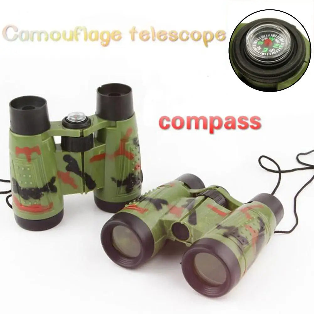6X30 Binoculars Children Binoculars Eyepiece Telescope Simulation Folding Outdoor Hunting Field Survival Telescope Toy