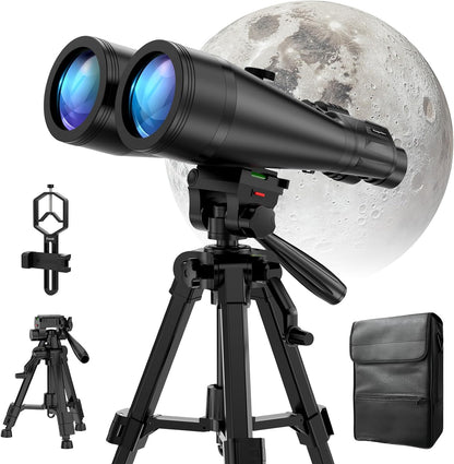 20X80 Astronomy Binoculars for Adults High Power Stargazing Binoculars | Powerful Binoculars for Star Gazing Planets Space Moon Wildlife Watching Bak4 Prism Low Light Vision, Tripod Carrying Case