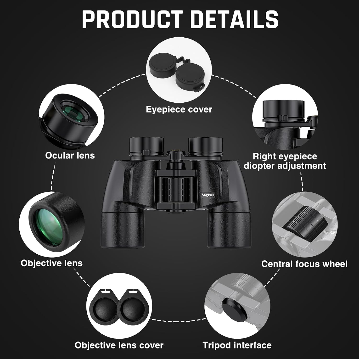8X40 Binoculars for Adults High Powered Binoculars for Bird Watching Long Distance IPX7 Waterproof Fully Multi-Coated BAK4 Prism Optics for Hunting Travel Birding Stargazing