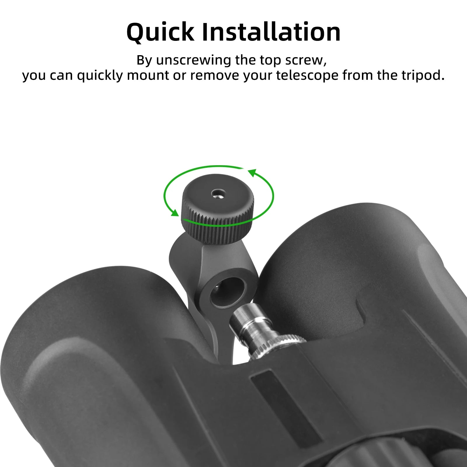 Binocular Tripod Adapter 1/4-20 Converter Mount Bracket Aluminium Alloy Quick Release Arca Swiss Base for Bino-Telescope
