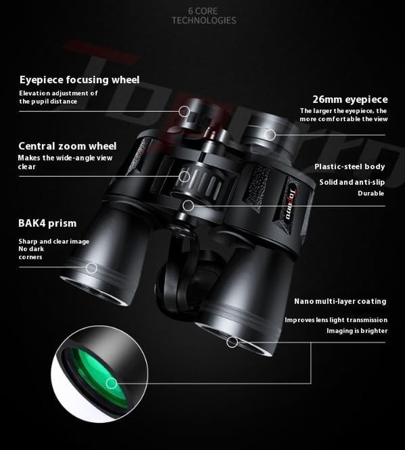 20X50 Binoculars for Adults, High Power Compact Waterproof Binoculars Telescope