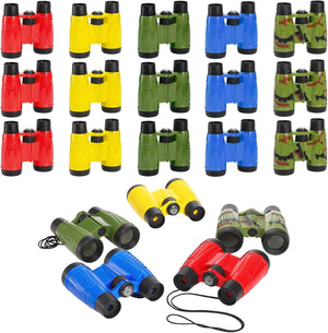 20 Pack Binoculars Toy for Kids, Kids Binoculars with Compass and Neck String, Nature Exploration Toys, Safari Party Favors Learning Gifts for Sightseeing, Camping Adventure, Birdwatching