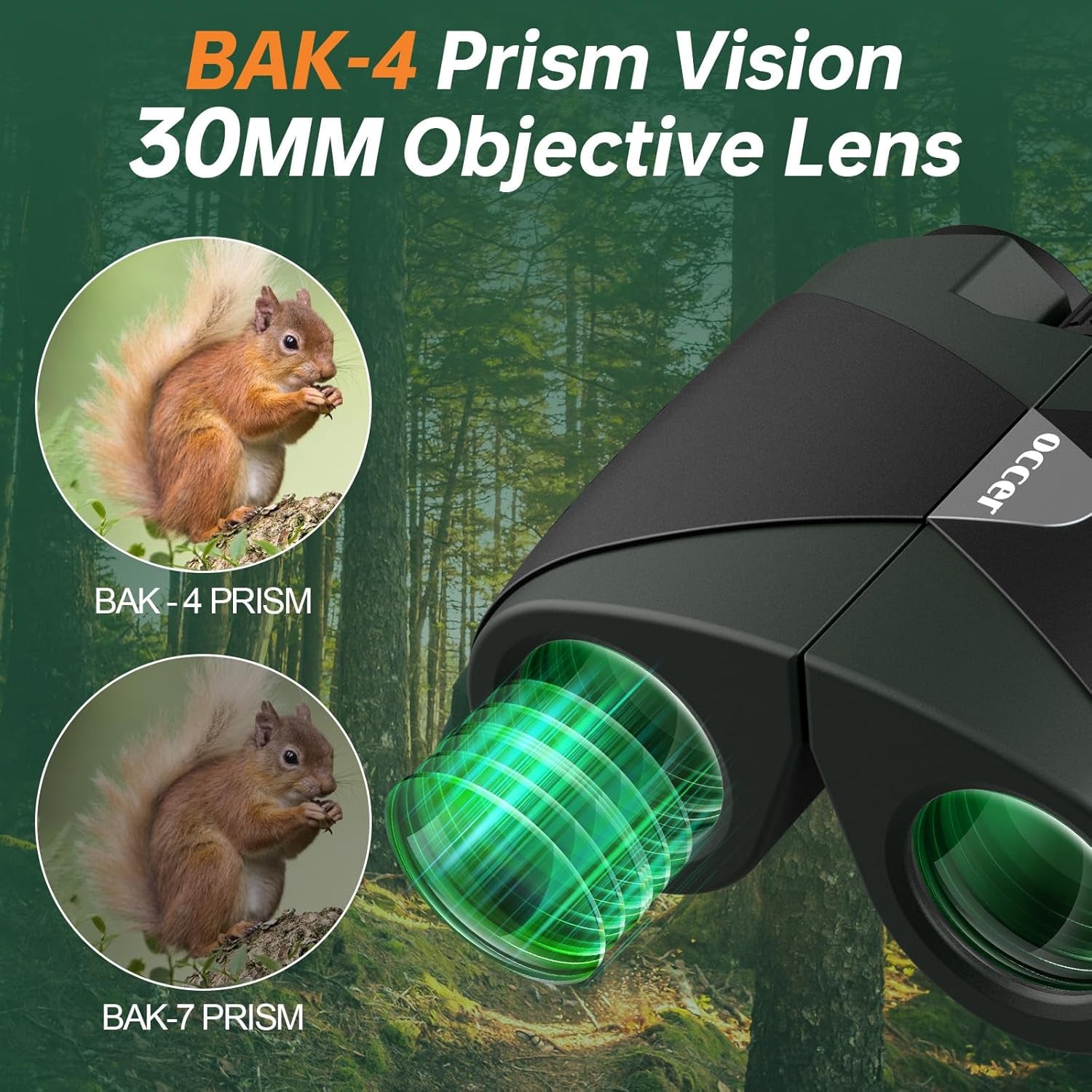 15X30 Binoculars for Adults Kids - Easy Focus Binocs for Birdwatching Black | Compact, Small, High Powered, FMC, BAK4 Prism, Large Eyepiece, Low Light Vision, Travel,Outdoors, Hunting,Ship,Concert