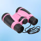 Kids Binoculars Toy Shockproof Telescope Large View 5X30 Portable Compact Binoculars Magnification Toy for Exploration Bird Watching Hiking, Pink