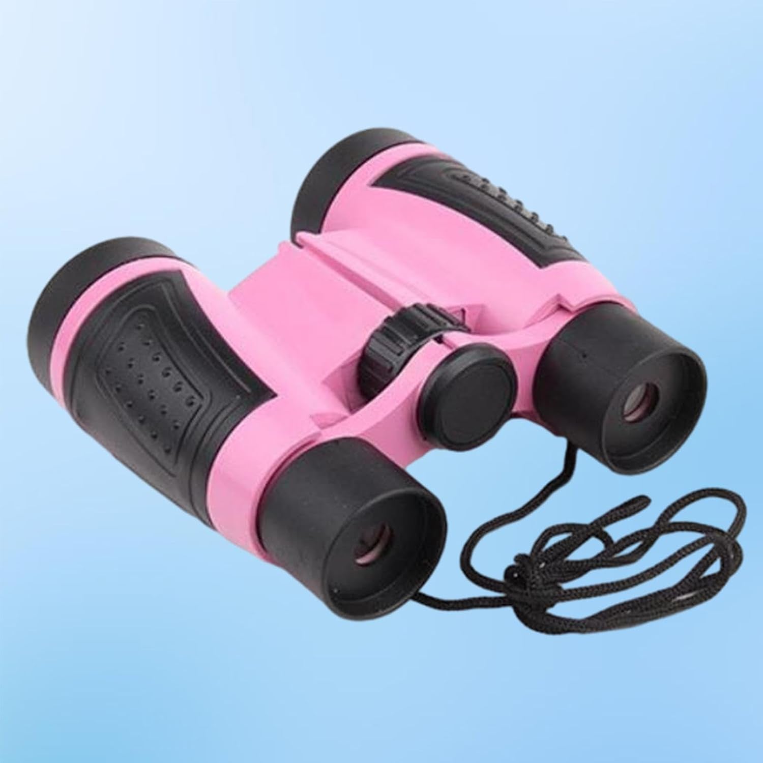 Kids Binoculars Toy Shockproof Telescope Large View 5X30 Portable Compact Binoculars Magnification Toy for Exploration Bird Watching Hiking, Pink