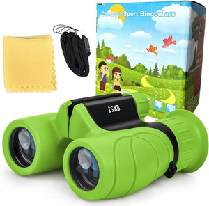 Kids Binoculars 8X21, High Power Shockproof & Waterproof Telescope for Children, BAK4 Prism for Bird Watching, Concert, Sports Events