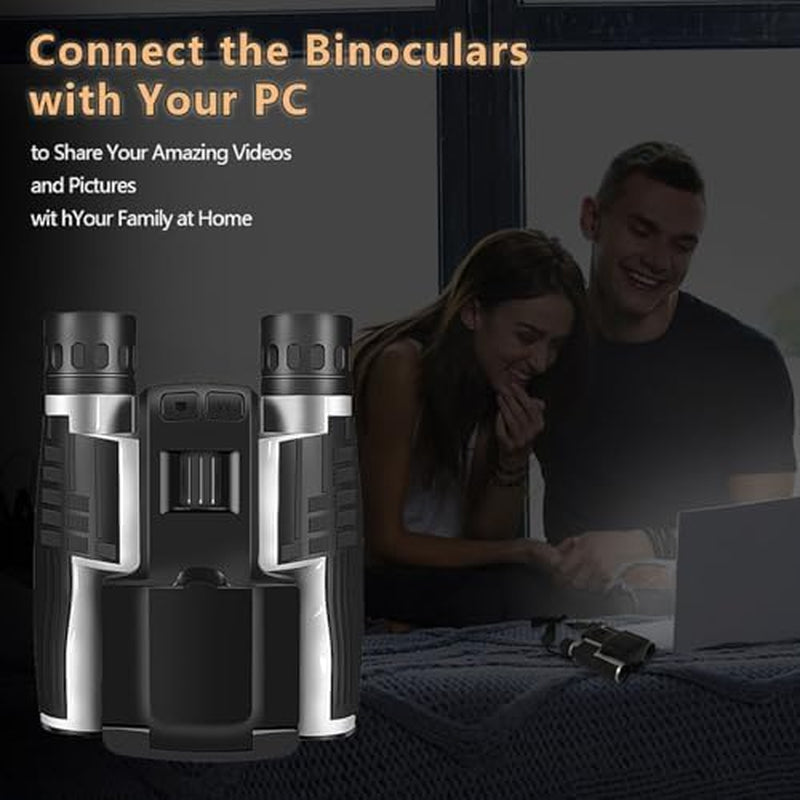 12X32 Digital Binoculars for Adults, 2.4 Inch Screen Binoculars for Binoculars with 2.5K 48MP Videos Photo Camera for Bird Watching Outdoor Travel