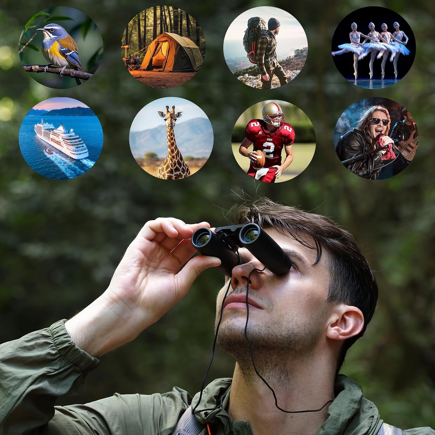 12X25 Small Pocket Binoculars Compact Adults,Mini Kids Binoculars Boys for Bird Watching,Concert Theater Opera