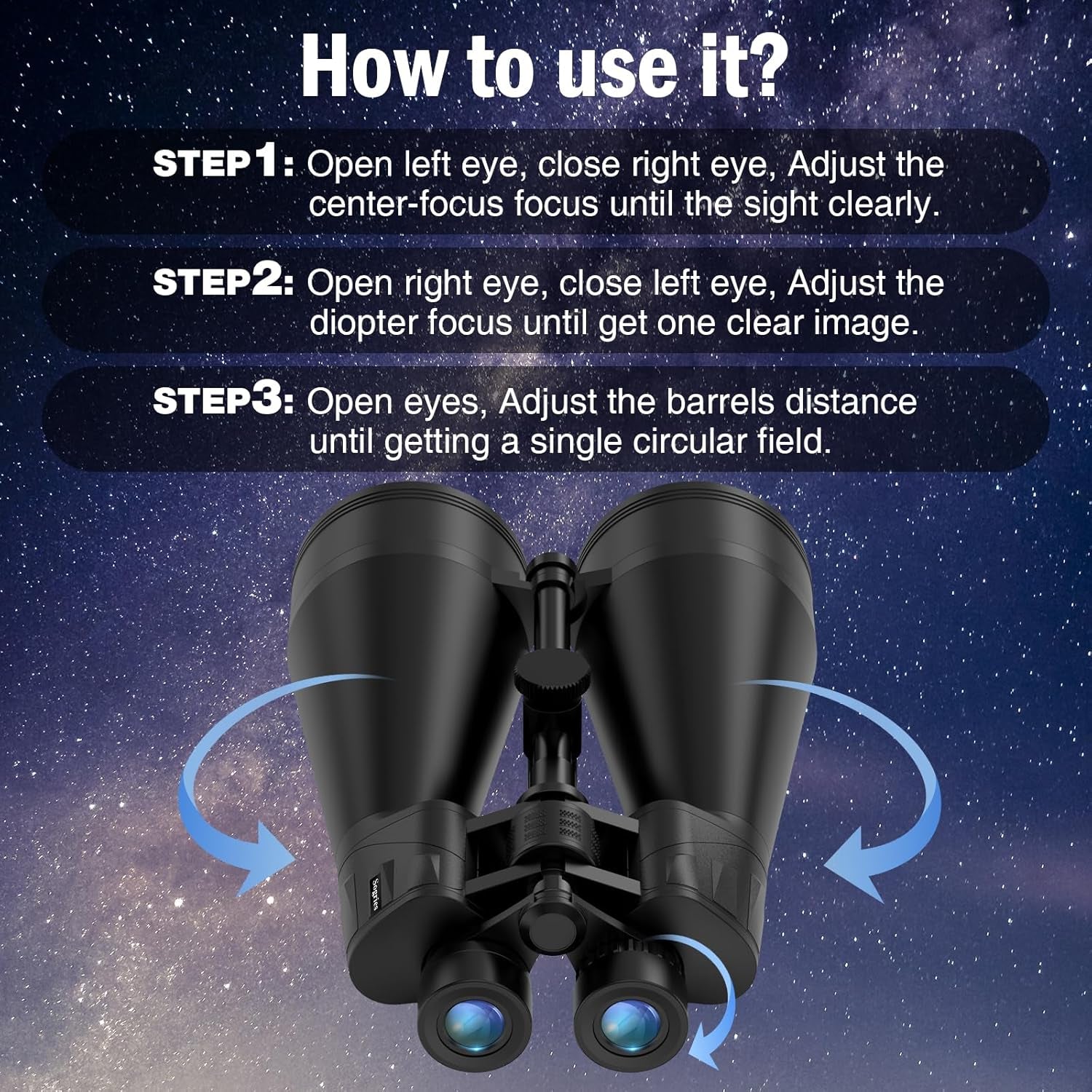 20X80 Astronomy Binoculars for Adults High Power Stargazing Binoculars | Powerful Binoculars for Star Gazing Planets Space Moon Wildlife Watching Bak4 Prism Low Light Vision, Tripod Carrying Case