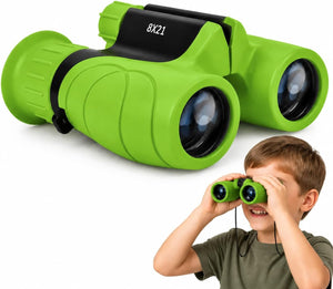 Kids Binoculars,Shockproof 8 X 21 High Resolution Compact Kids Binoculars Real for Boys and Girls,Perfect for Bird Watching, Hiking,Camping,Travel, Christmas Birthday Gift