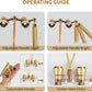 3X25 Opera Glasses for Women with Adjustable Handle & Chain,Bk9 Optical Lens, Vintage Compact Mini Theater Binoculars Adults Kids in Opera Musical Concert (Gold)