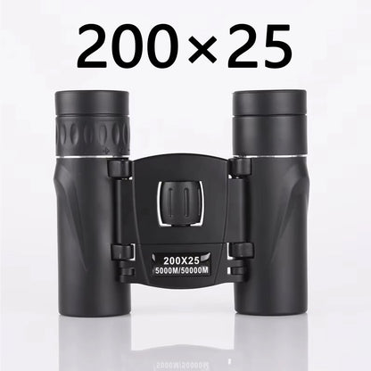 500X25 HD Powerful Binoculars 100000M Long Range Folding Mini Telescope FMC Optics for Outdoor Camping Travel Hunting Sports