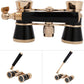 Opera Binoculars Theater Glasses Opera Glasses Binoculars 3X25 Magnification BK7 Optical Glass Lens Central Focus with Handle for Adults Kids Women in Concerts Theaters (Black)