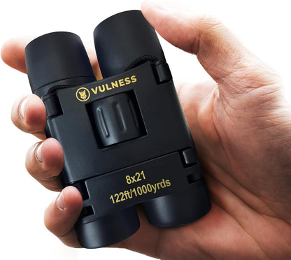 Binoculars for Adults | Compact Small Mini Travel Binocular for Bird Watching High Powered Electronics Cruise Ship Essentials Norwegian Alaska Must Haves Hiking Camping Gear by  (Black, 8X21)