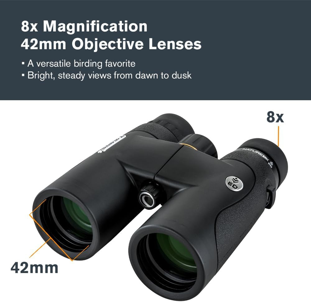 72332 Nature DX ED 8X42 Binoculars - Premium Extra-Low Dispersion ED Glass Lenses Black