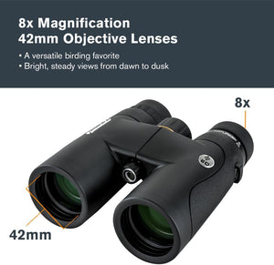 72332 Nature DX ED 8X42 Binoculars - Premium Extra-Low Dispersion ED Glass Lenses Black