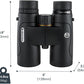 72332 Nature DX ED 8X42 Binoculars - Premium Extra-Low Dispersion ED Glass Lenses Black