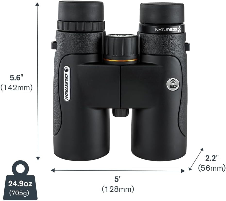 72332 Nature DX ED 8X42 Binoculars - Premium Extra-Low Dispersion ED Glass Lenses Black