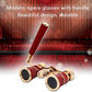 Opera Binoculars Theater Glasses Opera Glasses Binoculars 3X25 Magnification BK7 Optical Glass Lens Central Focus with Handle for Adults Kids Women in Concerts Theaters (Red)