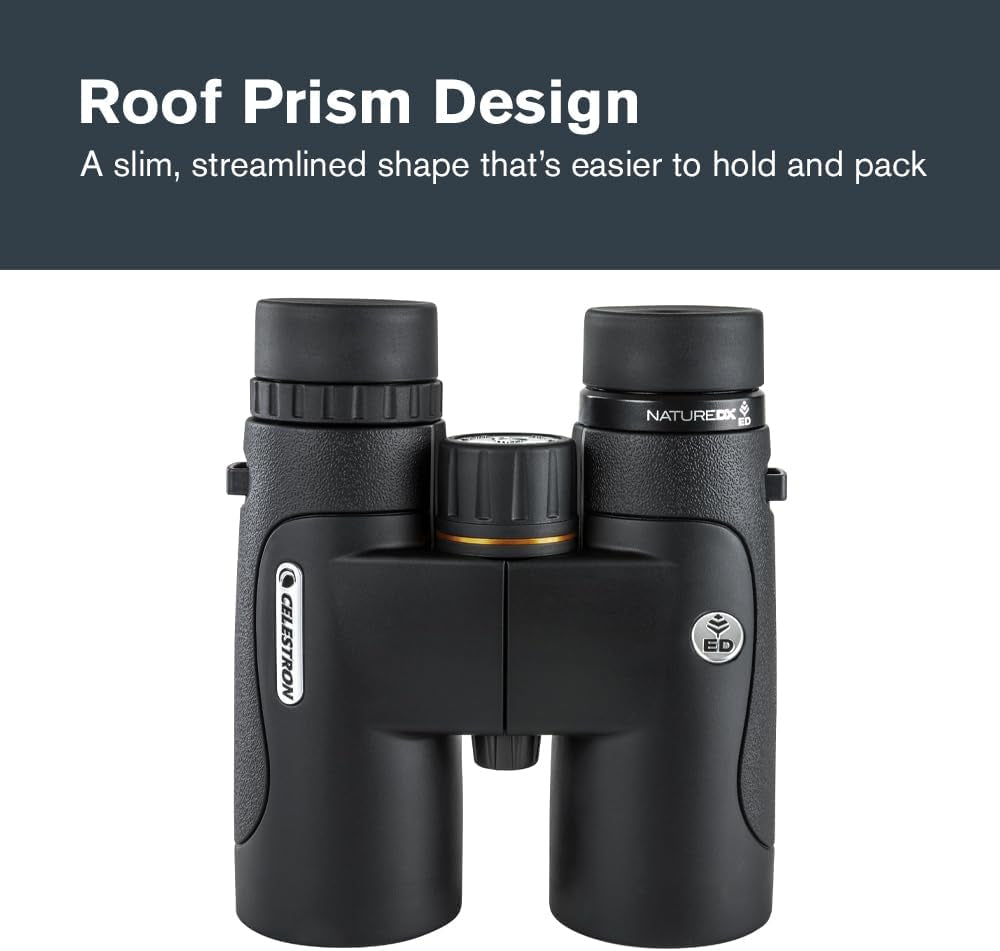 72332 Nature DX ED 8X42 Binoculars - Premium Extra-Low Dispersion ED Glass Lenses Black
