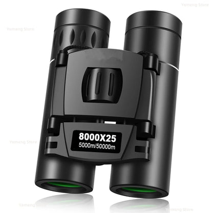 9000X25 HD Zoom Powerful Binoculars - Compact Long Range BAK4 Telescope for Outdoor Hunting and Camping