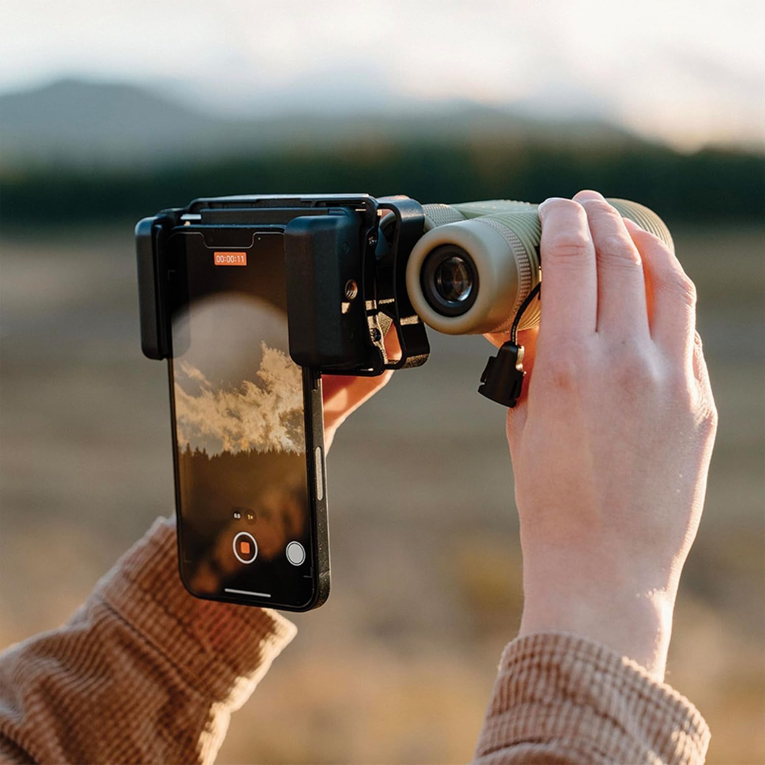 Knox Provisions NOC-PTO-RG2 Binocular Accessories (Photo RIG Smartphone Adapter) Black Photo/Video Shooting Adapter Genuine Iphone Smartphone Travel Sports Watching Live