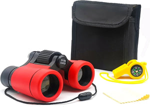 Kids Binoculars Best Gifts for 3-12 Years Boys Girls High-Resolution Optics Shockproof Mini Compact Binocuolar Toys Folding Small Telescope for Bird Watching Camping Outdoor Play