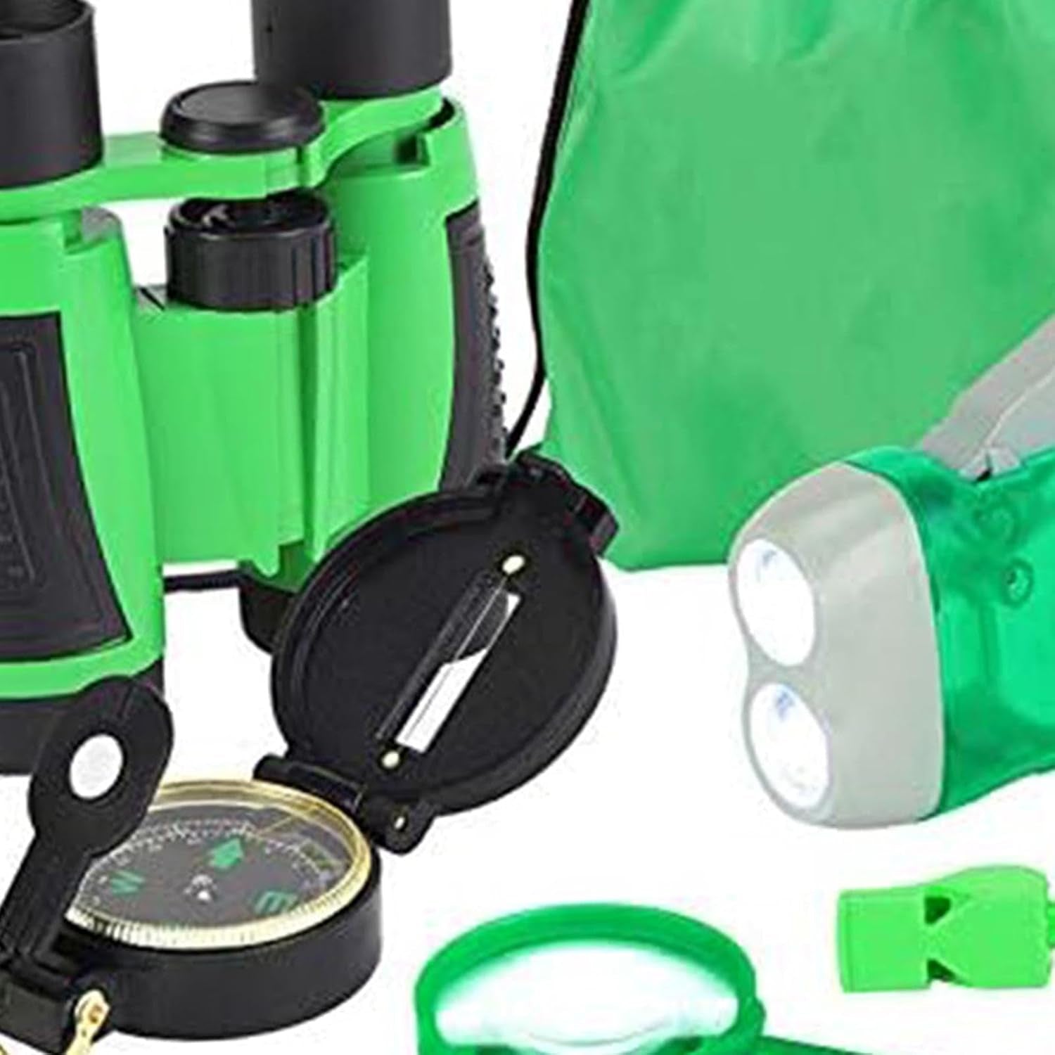 5 Pieces Kids Explorer Kit Compass Magnifying Glass Adventure Kit
