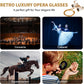 3X25 Opera Glasses for Women with Adjustable Handle & Chain,Bk9 Optical Lens, Vintage Compact Mini Theater Binoculars Adults Kids in Opera Musical Concert-White