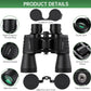 20X50 High Powered Binoculars for Adults, Waterproof Compact Binoculars with Low Light Vision for Bird Watching Hunting Football Games Travel Stargazing Cruise with Carrying Bag