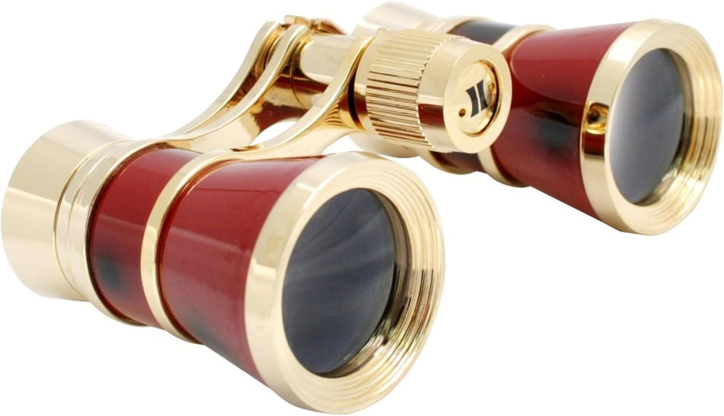 Glamour Red 3X25 Opera Binoculars for Adults