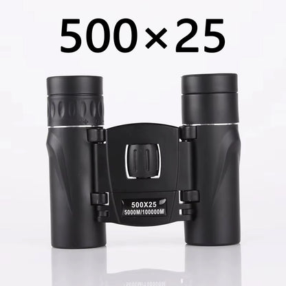 500X25 HD Powerful Binoculars 100000M Long Range Folding Mini Telescope FMC Optics for Outdoor Camping Travel Hunting Sports