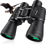 20X50 High Powered Binoculars for Adults, Waterproof Compact Binoculars with Low Light Vision for Bird Watching Hunting Football Games Travel Stargazing Cruise with Carrying Bag