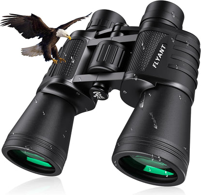 20X50 High Powered Binoculars for Adults, Waterproof Compact Binoculars with Low Light Vision for Bird Watching Hunting Football Games Travel Stargazing Cruise with Carrying Bag