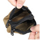 2 pack Outdoor Pouch Admin Pouch mini Pouches,Double Zipper Pocket Organizer can be Worn on The Belt（khaki）