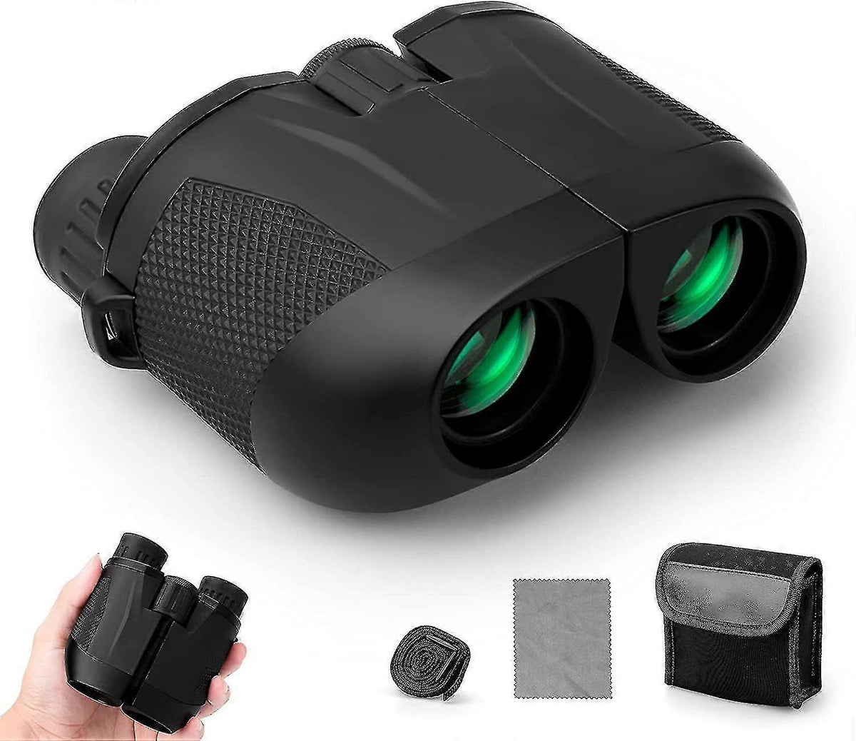 10x25 HD Binoculars with Vis Technology Compact Lightweight Outdoor Viewing