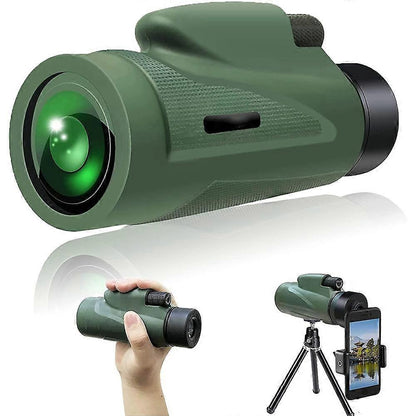 Waterproof Spotting Binoculars for Adults Small Night Vision Green Compact