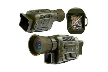 Night Vision Monocular Binoculars 4K IR Digital Telescope for Adult Hunting Camping-Multicolor